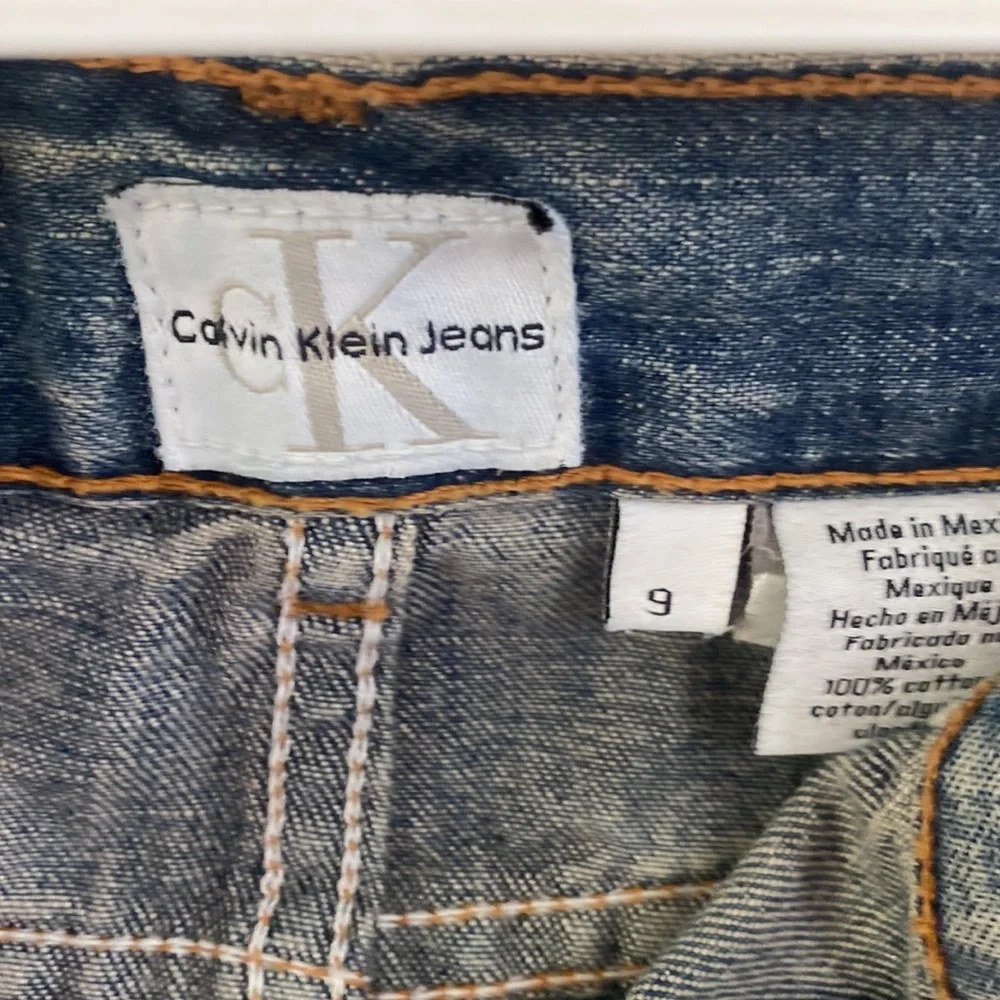 Calvin Klein Front Slit Jean Dress - Picture 5 of 5